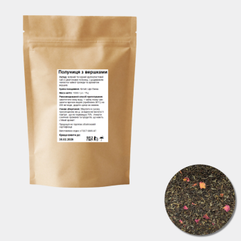 Суміш чорного та зеленого чаю "Полуниця з вершками"